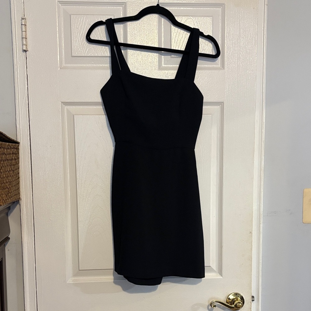 Wilfred Black Square-Neck Mini Dress